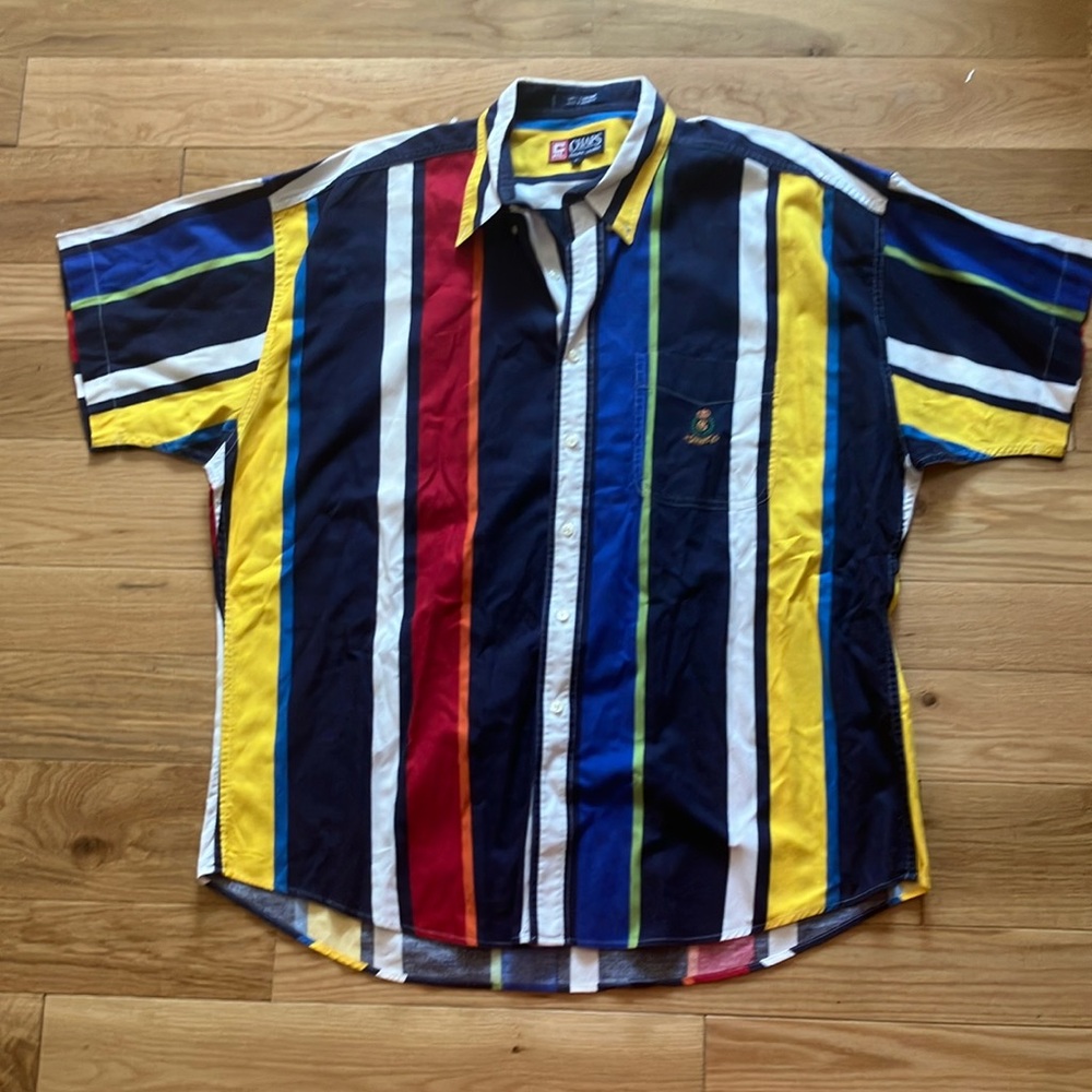 Ralph Lauren Chaps Bold Striped Button Down Shirt XL